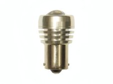 AUTOLAMP LED 12V-24V (P21W) Ba15s červená 1xSUPER SMD šošovka