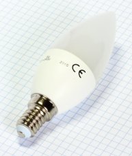 BELLIGHT LED 220-240V C35 5W E14 370lm studená denná biela sviečka