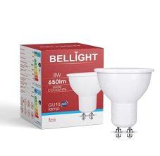 BELLIGHT LED 180-260V  8W GU10 650lm studená biela