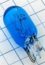 AUTOLAMP Žiarovka 12V 5W W2,1x9,5d W5W modrá