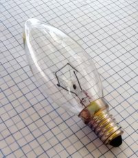 Žiarovka 240V 60W E14 sviečka-číra 35x100mm