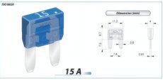 MTA Mini-nožová poistka 15A - modrá