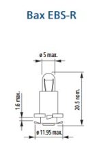 NARVA  Žiarovka 24V 1,2W B8,00-12 EBSR4