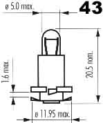 AUTOLAMP Žiarovka 12V 1,8W EBSR