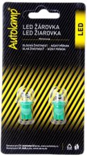AUTOLAMP LED 12V (W5W) W2,1x9,5d zelenározptyl 2ks