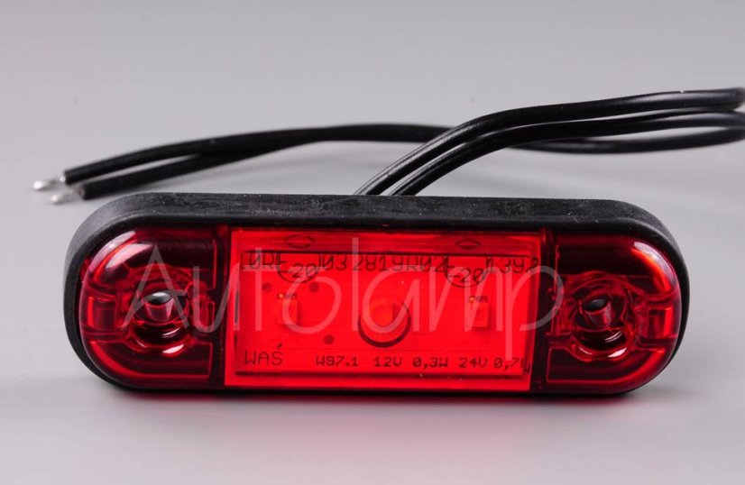 AUTOLAMP Svetlo pozičné W97 LED 12+24V červené