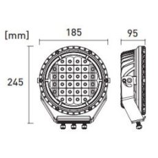 Svetlomet LED 8000lm  12-24V 18,5cm