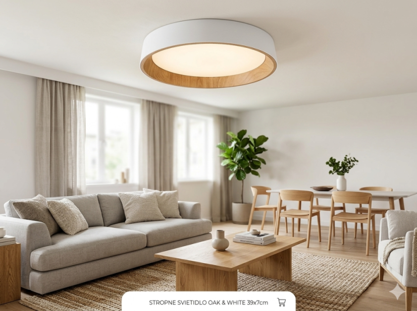 LED svietidlo 60W 185-250V drevo svetlé 3000/4000/6500K  49x7cm