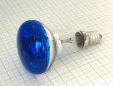 Žiarovka 240V 25W E14 R50 modrá 51x86mm