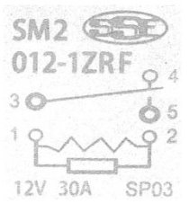 AUTOLAMP Relé MICRO prepínacie 12V 30A - 5 kontaktné