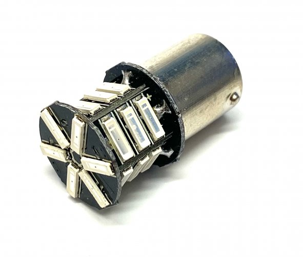 AUTOLAMP LED 12V (P21W) Ba15s červená 21xLED7020 AUTOLAMP LED 12V (P21W) Ba15s červená 21xLED7020