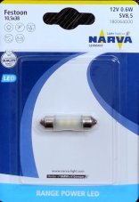 NARVA  LED 12V 0,6W(C5W) SV8,5 číra 10,5X38