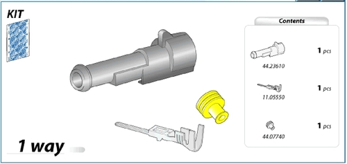 MTA Kit-obal kolíkov SUPERSEAL 1,5mm 1-cestný