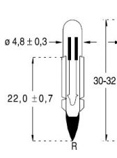 Orbitec Tlejivka 220V 1,5mA T5,5 5x30mm telefónna