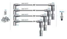 MTA Káble vysokonapäťové - sada SEAT,VOLKSWAGEN