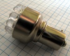 AUTOLAMP LED 12V (P21W) Ba15s červená 19xLED