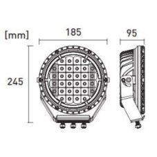Svetlomet LED 8000lm  12-24V 18,5cm