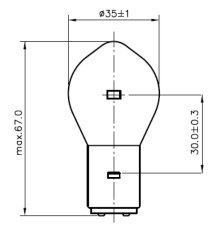 Vosla Žiarovka 12V 20W BA20D RS6040 2000hod