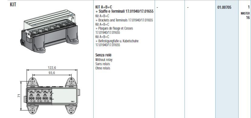 MTA KIT- Držiak pre 7micro RELE -kompletný