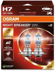 Žiarovka 12V 55W H7 BOX PX26d Night breaker 220-2ks BOX