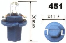 AUTOLAMP Žiarovka vyššia Waigeer BX8,4d 12V 1,2W