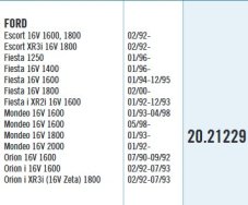 MTA Káble vysokonapäťové -sada FORD