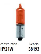 Vosla Žiarovka 12V 21W BAW9s HY21W oranžová