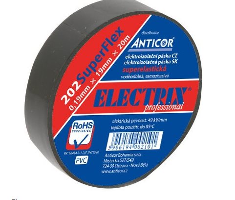 ANTICOR Páska SuperFlex 19mmX20mx0,19mm- čierna