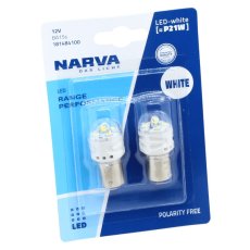 NARVA LED P21W White 12V BA15S-blister 2ks  RANGE PERFORMANCE
