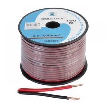 Kábel dvojžilový 1,00mm,červeno-čierny