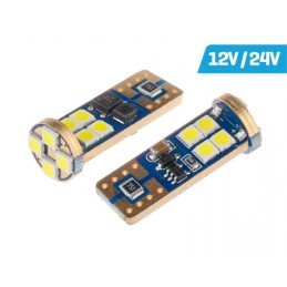 LED 12V/24V (W5W) W2,1x9,5d číra CANBUS - 2ks