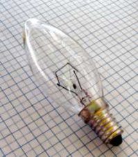 Žiarovka 240V 25W E14 sviečka-číra 35x100mm