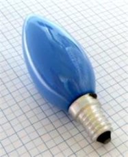 NARVA BEL Žiarovka 240V 40W E14 sviečka-modrá