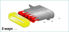 Tyco Obal dutiniek SUPERSEAL 1,5mm 5-cestný
