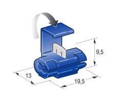 MTA Rýchlospojka dvojkáblová - 1-2,5 -  modrá