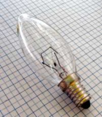 Žiarovka 240V 25W E14 sviečka-číra 35x100mm