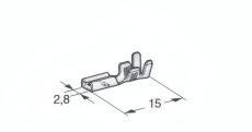 MTA Dutinka s jazýčkom plochá 2,8mm - pocínovaná