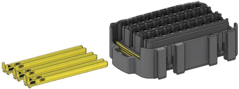 MTA Modul -30 MINI poistkiek alebo 10 MICRO rele s pinmi 2,8mm
