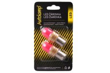 AUTOLAMP LED 12V-24V (P21W) Ba15s červené 2ks