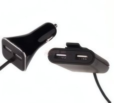 Redukcia autozapalovač 2x zásuvka-USB + na kabliu 2x USB