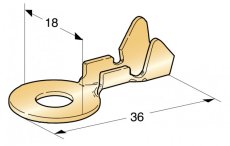 MTA Očko 10,5mm mosadzné 4-6mm