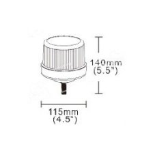 maják LED na šraubu 12V-24V oranžový 12 LED*3W