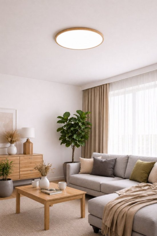 LED svietidlo 50W 185-250V svetlé drevo 3000/4000/6500K+diaľkové ovládanie