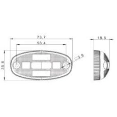 Svetlo pozičné FT-072  LED 12/24V oranžové