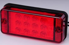 AUTOLAMP Svetlo hmlové LED 12V/24V červené sklo W83D