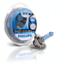 PHILIPS Žiarovka 12V H4 60/55W P43T+W5W BlueVision ultra-set2ks