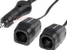 Redukcia autozapalovač 2x zásuvka- rozdel.s káblom 2M