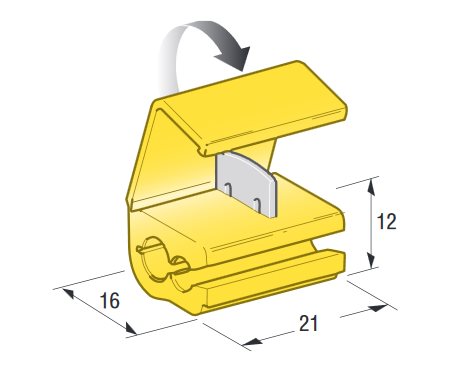 MTA Rýchlospojka dvojkáblová - žltá 2,5-6