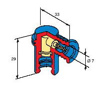 MTA Koncovka káblová sviečka+čiapka - modrá
