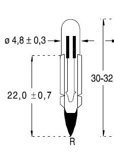 Orbitec Tlejivka 220V 1,5mA T5,5 5x30mm telefónna